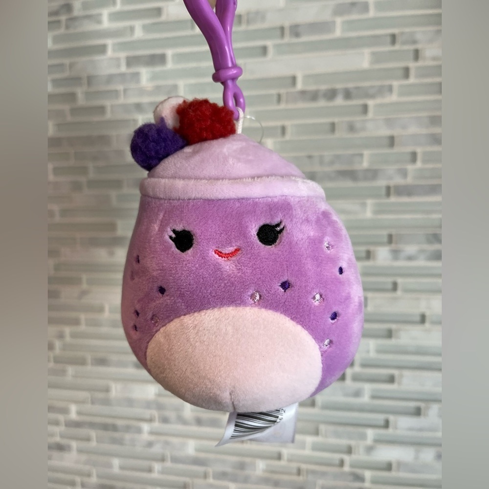 NWT Squishmallows Vie the Berry Smoothie clip